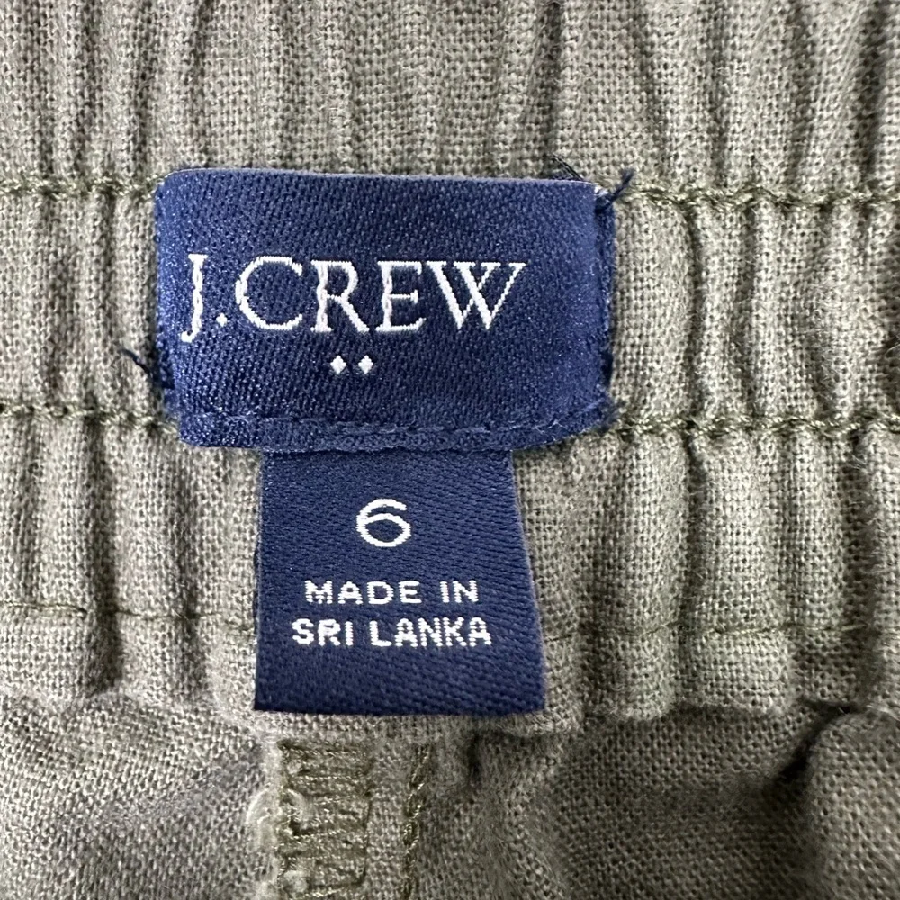 J. Crew Olive Pull On Cuffed Ankle Jogger Pants Size 6